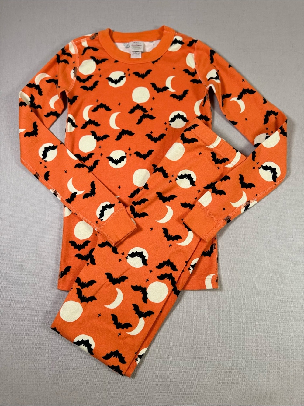 Hanna Andersson Halloween Bats & Moons Pajamas Size 12 Organic Cotton